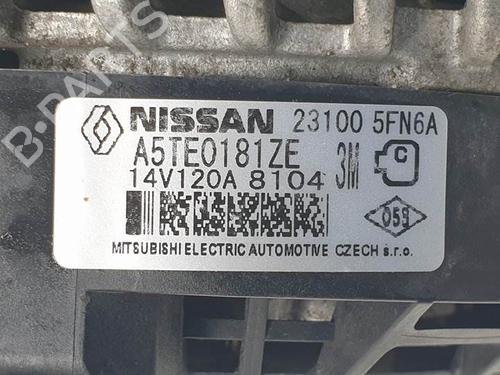 Alternator NISSAN MICRA V (K14) 0.9 IG-T | BP16904925M7 