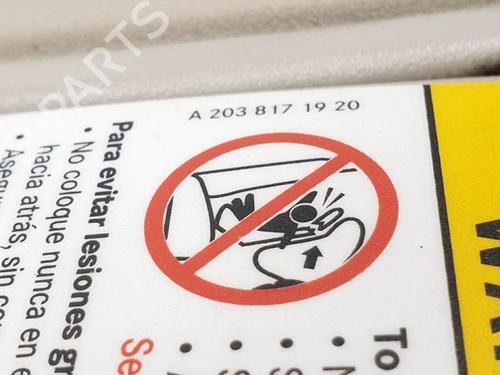 Right sun visor MERCEDES-BENZ A-CLASS (W168) A 170 CDI (168.009, 168.109) | BP16534386I2 