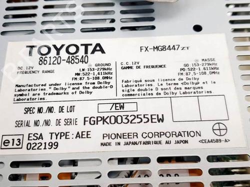 Radio LEXUS RX (_U3_) 400h AWD (MHU38_) | BP12361605E6 