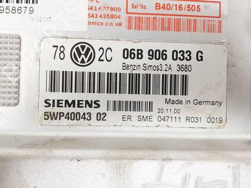 Engine control unit (ECU) VW PASSAT B5.5 (3B3) 2.0 | BP15082931M57 