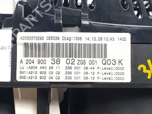 Instrument cluster MERCEDES-BENZ C-CLASS (W204) C 200 CDI (204.001) | BP30166796C47 