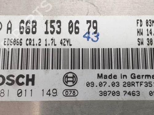 Engine control unit (ECU) MERCEDES-BENZ VANEO (414) 1.7 CDI (414.700) | BP19790149M57 