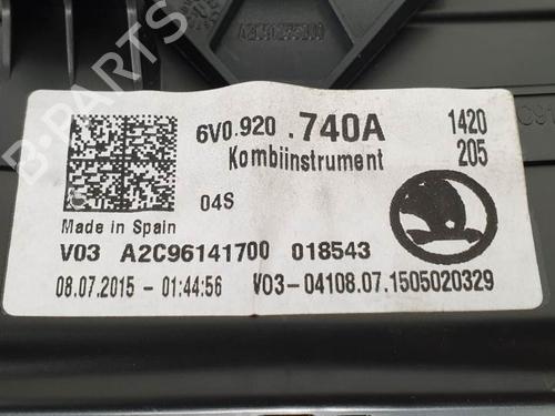 Instrument cluster SKODA FABIA III (NJ3) 1.0 | BP6843800C47 