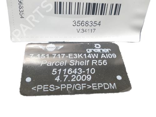 Rear parcel shelf MINI MINI (R56) One | BP38540811C85 - Image 3