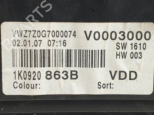 Instrument cluster VW GOLF V (1K1) 2.0 TDI | BP28178240C47