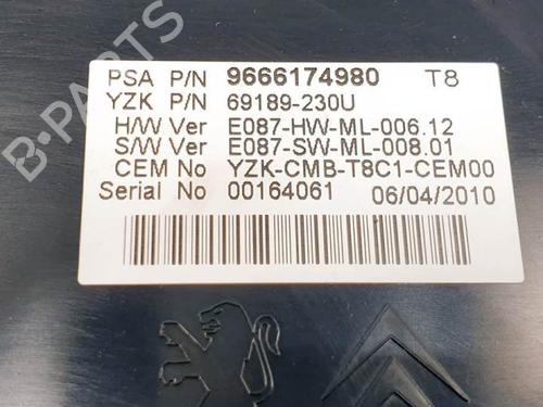 Instrument cluster PEUGEOT 5008 (0U_, 0E_) 1.6 HDi | BP25286143C47 