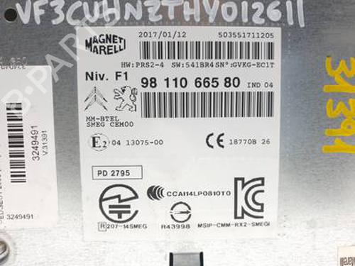 Radio PEUGEOT 2008 I (CU_) 1.2 THP 110 / PureTech 110 | BP30475830E6