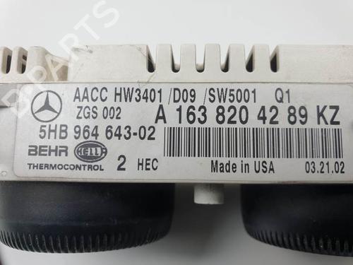 Climate control MERCEDES-BENZ M-CLASS (W163) ML 270 CDI (163.113) | BP27272608I5 