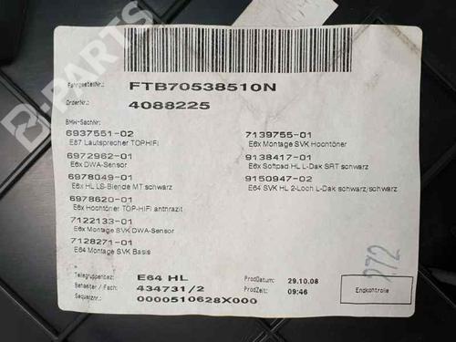 Used Right rear door panel Right rear door panel BMW 6 Convertible (E64) 635 d (286 hp) 6844891 6844891