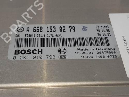 Engine control unit (ECU) MERCEDES-BENZ A-CLASS (W168) A 170 CDI (168.009, 168.109) | BP15818817M57 