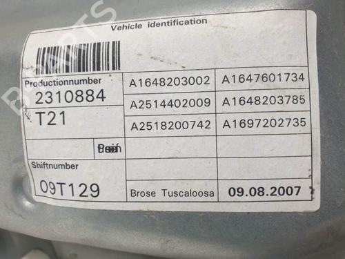 Front left window mechanism MERCEDES-BENZ M-CLASS (W164) ML 280 CDI 4-matic (164.120) | BP12371919C22 
