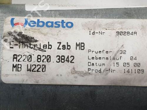 Sunroof engine MERCEDES-BENZ S-CLASS (W220) S 320 (220.065, 220.165) | BP6857962M60 