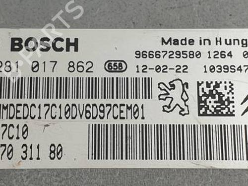 Engine control unit (ECU) CITROËN C4 II (NC_) 1.6 HDi 90 | BP30959043M57 