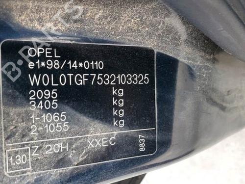 Mass air flow sensor OPEL ZAFIRA A MPV (T98) 2.2 DTI 16V (F75) | BP13400320M95 