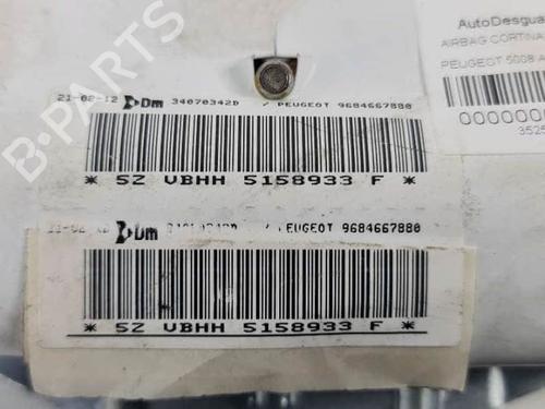 Left curtain airbag PEUGEOT 5008 (0U_, 0E_) 1.6 HDi | BP7544837C11 