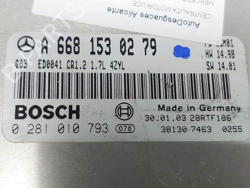 Engine control unit (ECU) MERCEDES-BENZ A-CLASS (W168) A 170 CDI (168.009, 168.109) | BP8281890M57 