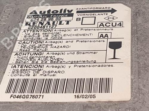 ECU airbags RENAULT MEGANE II (BM0/1_, CM0/1_) 1.4 16V (BM0B, CM0B) | BP13901090M53 