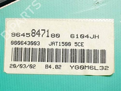 Instrument cluster PEUGEOT 206 Hatchback (2A/C) 1.6 16V | BP18029167C47 