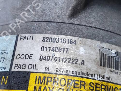 AC compressor RENAULT MEGANE II Saloon (LM0/1_) 1.6 16V (LM1R, LM0C) | BP29964891M34