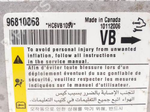 ECU airbags CHEVROLET CAPTIVA (C100, C140) 2.0 D | BP16218125M53 