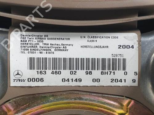 Driver airbag MERCEDES-BENZ M-CLASS (W163) ML 270 CDI (163.113) | BP14852650C9 