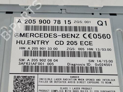 Bilradio MERCEDES-BENZ C-CLASS T-Model (S205) C 220 BlueTEC / d (205.204) | BP29763167E6 