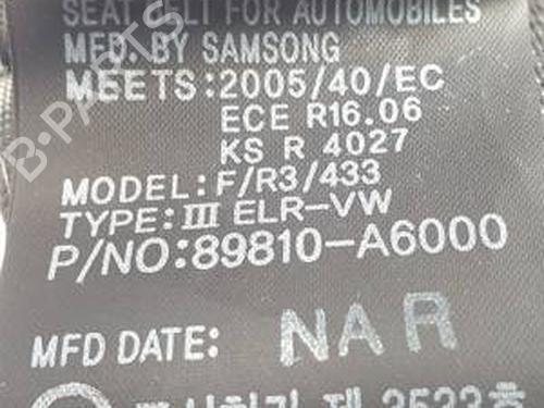 Rear left seatbelt KIA CEE'D (JD) 1.0 T-GDI | BP30313331I29 