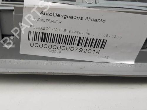 Interior roof light PEUGEOT 4007 (VU_, VV_) 2.2 HDi | BP11766091I8 