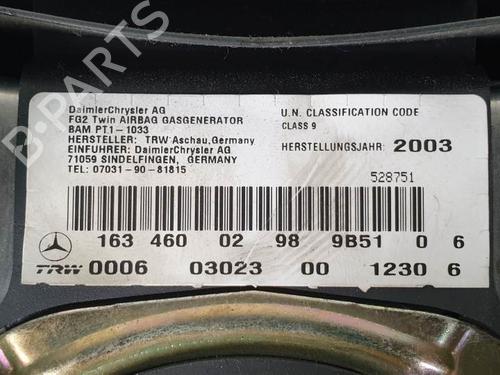 Driver airbag MERCEDES-BENZ M-CLASS (W163) ML 270 CDI (163.113) | BP6840909C9 