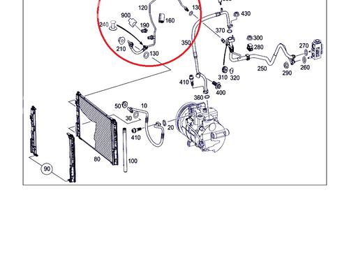 Used AC pipe MERCEDES-BENZ B-CLASS Sports Tourer (W246, W242) B 200 (246.243) (156 hp) 32052177