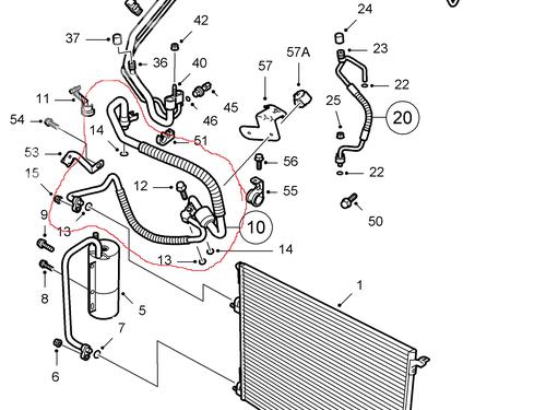 AC pipe SAAB 9-3 Estate (E50) | BP32054420M126 - Image 3