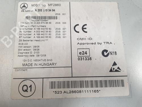 Radio MERCEDES-BENZ CLC-CLASS (CL203) | BP32057688E6 - Image 4