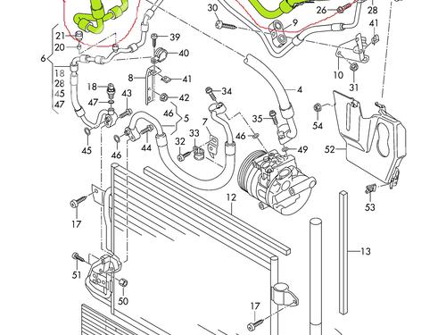 AC pipe SEAT ALTEA XL (5P5, 5P8) | BP32050779M126