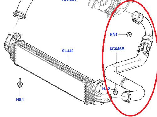 Intercooler pipe FORD FOCUS C-MAX (DM2)  | BP32055458M127  - Image 5