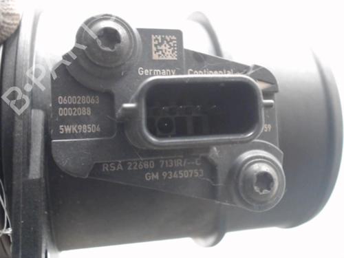 Used Mass air flow sensor Mass air flow sensor RENAULT MASTER III Platform/Chassis (EV, HV, UV) [2010-2026] 36737128 36737128