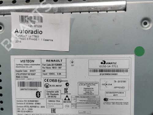 Radio RENAULT TWINGO III (BCM_, BCA_) 1.0 SCe 70 | BP36718392E6 - Image 2