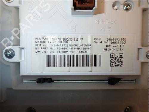 Instrument cluster PEUGEOT 2008 I (CU_) 1.2 THP 110 / PureTech 110 | BP34010822C47  - Image 5