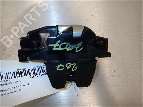 Used Tailgate lock Tailgate lock PEUGEOT 207 (WA_, WC_) 1.6 HDi (90 hp) 34016070 34016070
