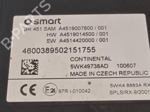 Fuse box SMART FORTWO Coupe (451) 1.0 (451.330, 451.334) | BP38232675E1 - Image 3