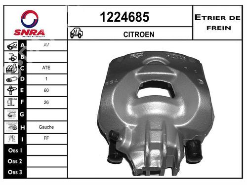 Pinça travão frente esquerda Pinça travão frente esquerda CITROËN C4 Picasso I MPV (UD_) [2006-2015] 36005463 36005463