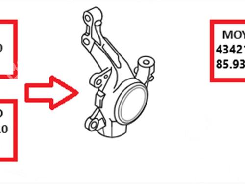 Used Left front steering knuckle Left front steering knuckle SUZUKI SWIFT III (MZ, EZ) 1.3 DDiS (RS413D) (69 hp) 33590644 33590644