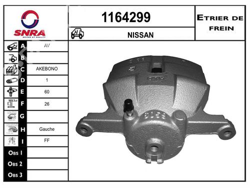 Used Left front brake caliper Left front brake caliper NISSAN QASHQAI I (J10, NJ10) 2.0 dCi (150 hp) 34569899 34569899