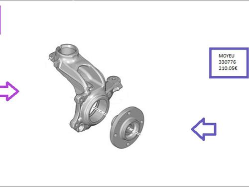 Right front steering knuckle CITROËN C3 III (SX) 1.2 PureTech 82 | BP33589347M26 - Image 2