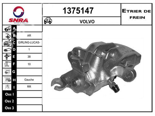 Pinça travão trás esquerda Pinça travão trás esquerda VOLVO S40 I (644) 1.8 (116 hp) 36579726 36579726