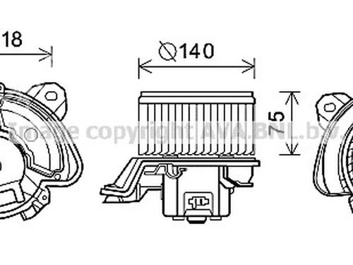 Used Heater blower motor Heater blower motor ALFA ROMEO MITO (955_) 1.3 MultiJet (955AXP1A, 955AYC1A) (95 hp) 33837322 33837322