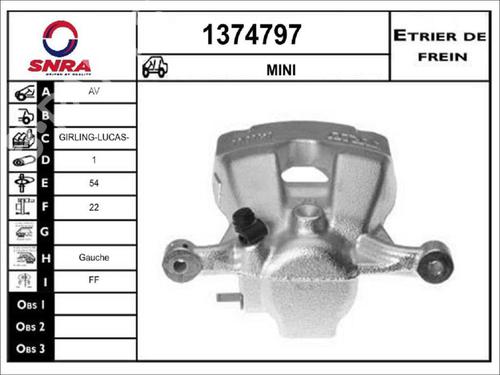 Used Left front brake caliper Left front brake caliper MINI MINI COUNTRYMAN (R60) Cooper (122 hp) 33584149 33584149