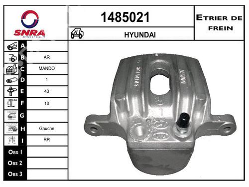 Used Left rear brake caliper Left rear brake caliper HYUNDAI SANTA FÉ II (CM) 2.2 CRDi (155 hp) 35914469 35914469