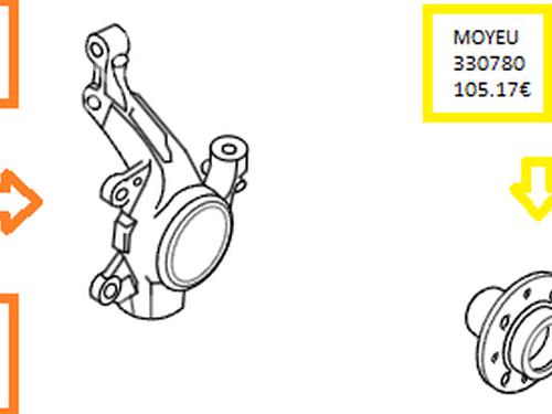 Used Right front steering knuckle Right front steering knuckle CITROËN C5 III (RD_) 2.0 HDi 140 (RDRHF8, RDRHFA, RDRHA8, RDRHAJ) (140 hp) 35914007 35914007