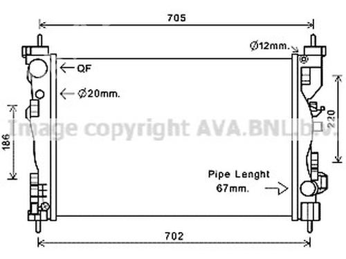 Used Water radiator Water radiator ALFA ROMEO GIULIETTA (940_) 1.4 TB (940FXG1A) (163 hp) 33602097 33602097