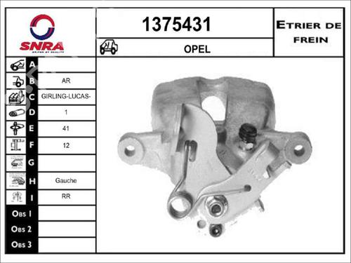 Used Left rear brake caliper Left rear brake caliper 36573963 36573963